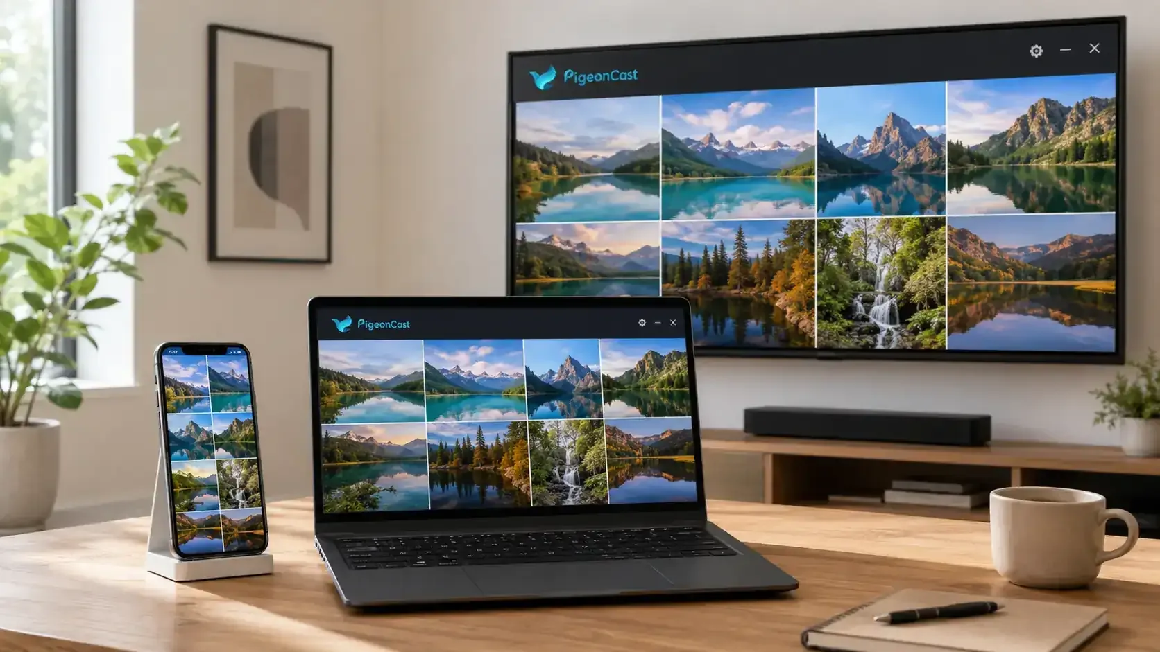 use PigeonCast to mirror iPhone on Windows or TV