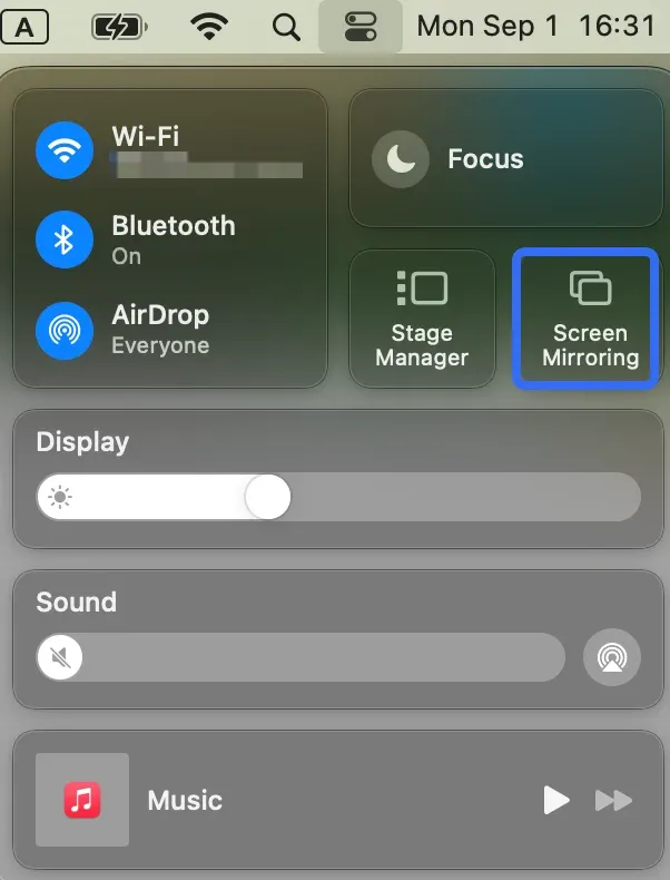 find AirPlay on Mac