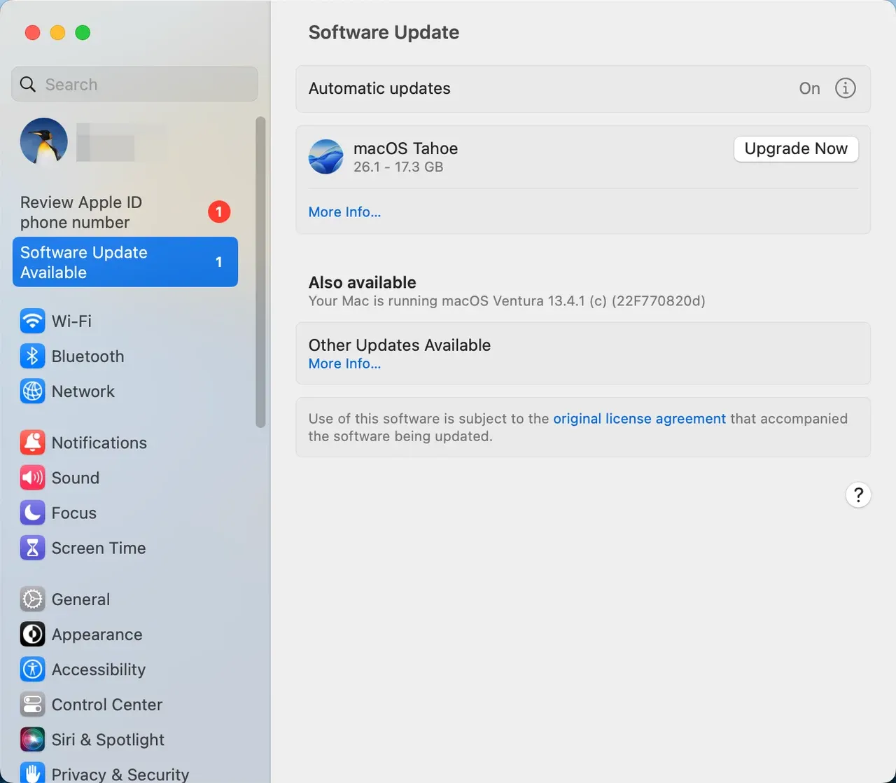 check updates on Mac