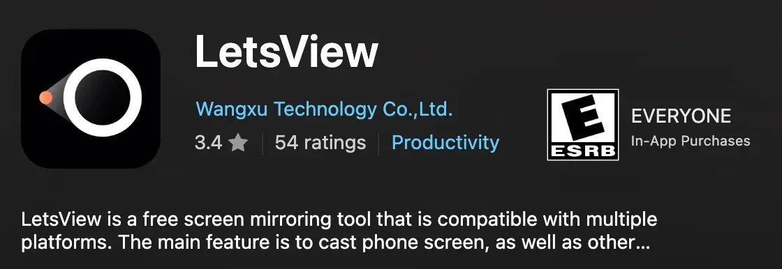 LetsView on Windows Store
