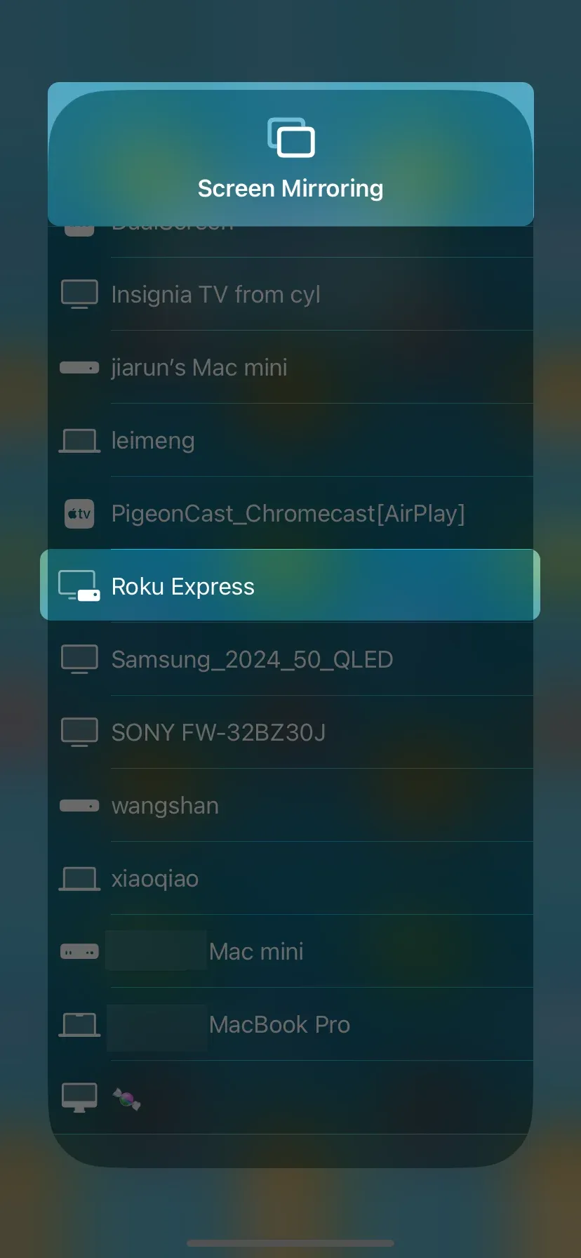 Device list