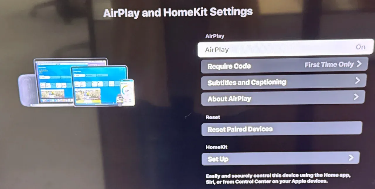 turn on AirPlay on TV