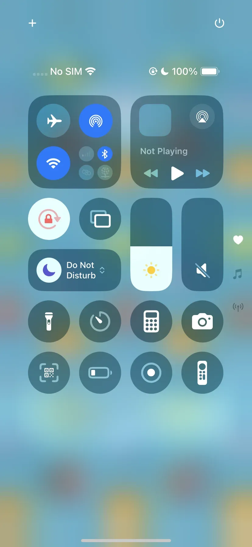 access Control Center on iPhone