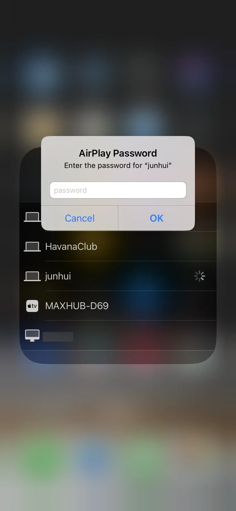 AirPlay Password