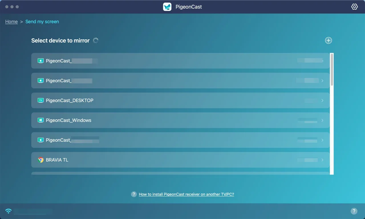 device list on Mac