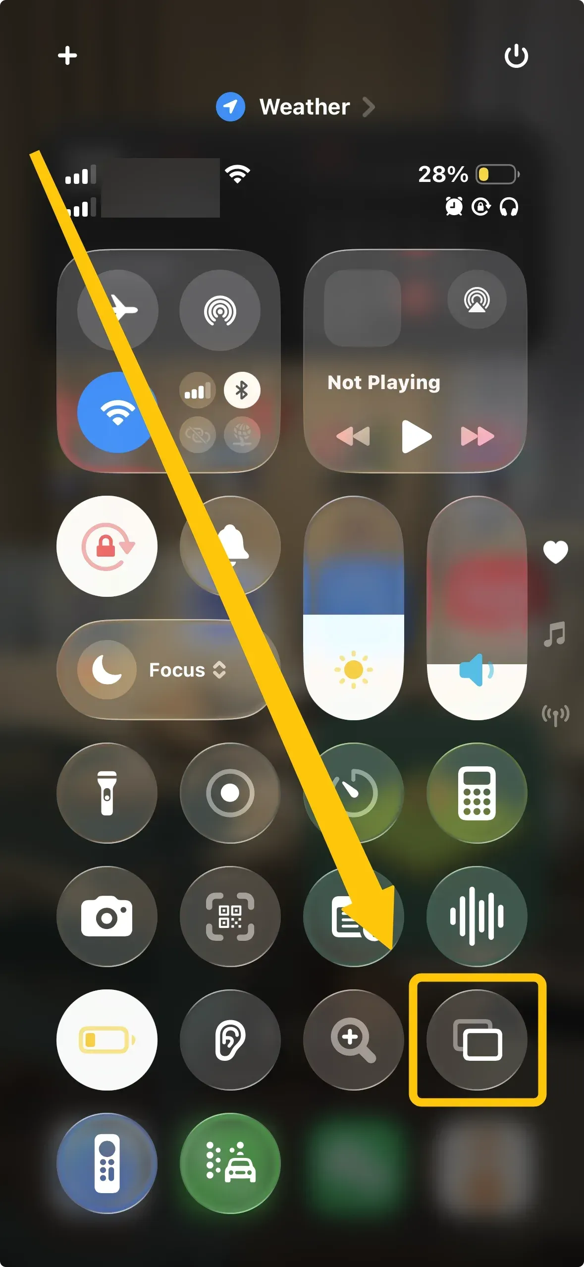 iPhone's Screen Mirroring in Control Center