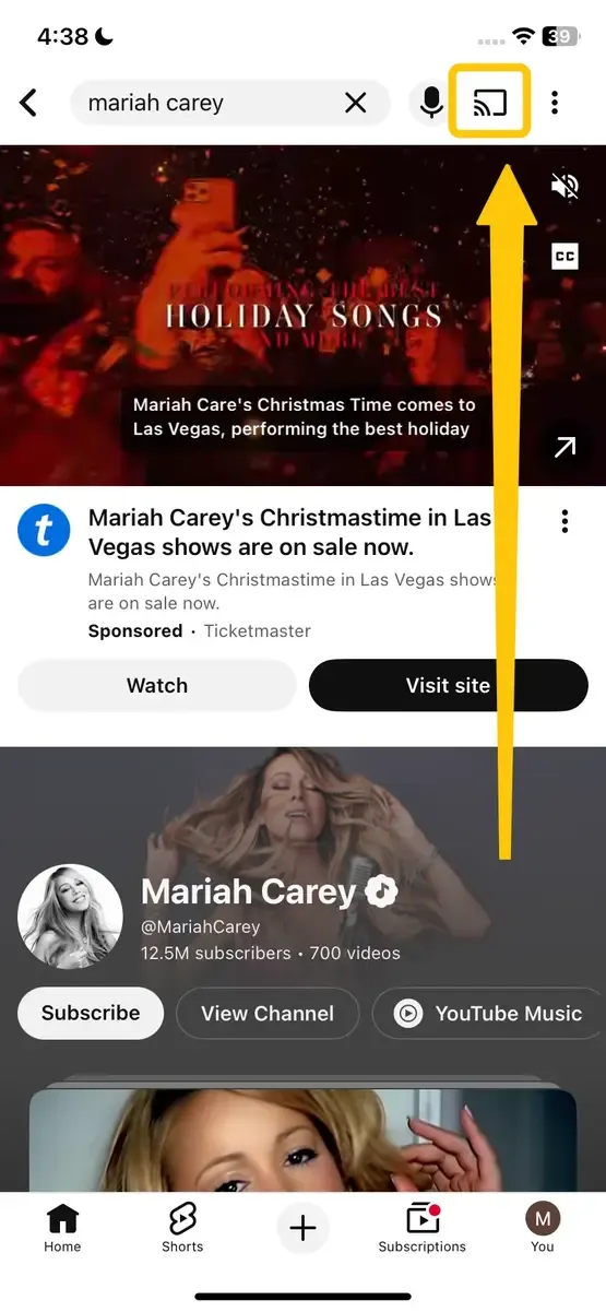 AirPlay button in some App's share menu