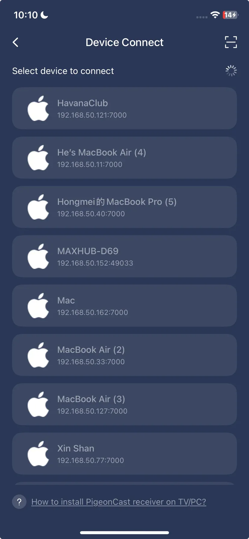 Device list