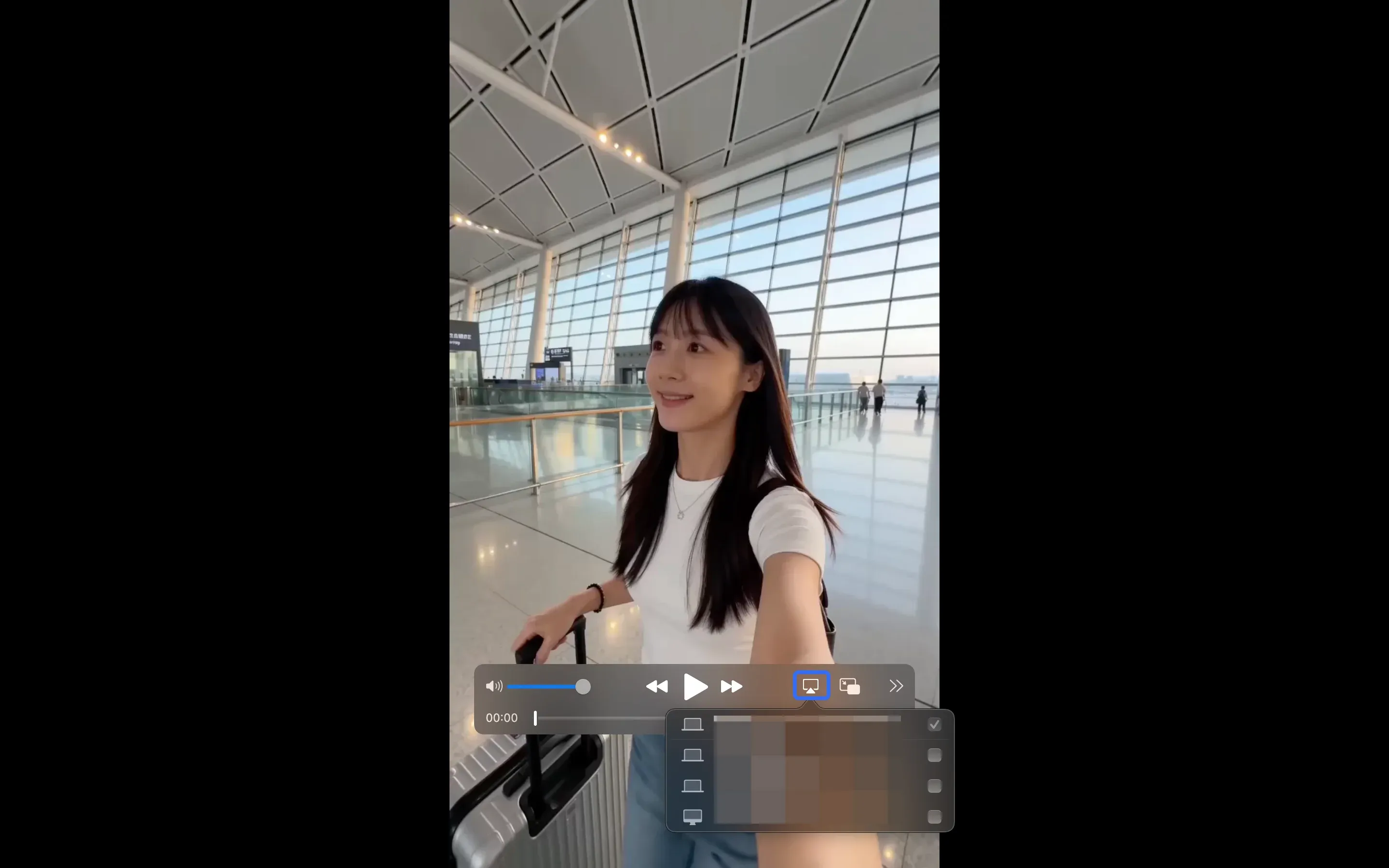 play a video on Mac and click AirPlay