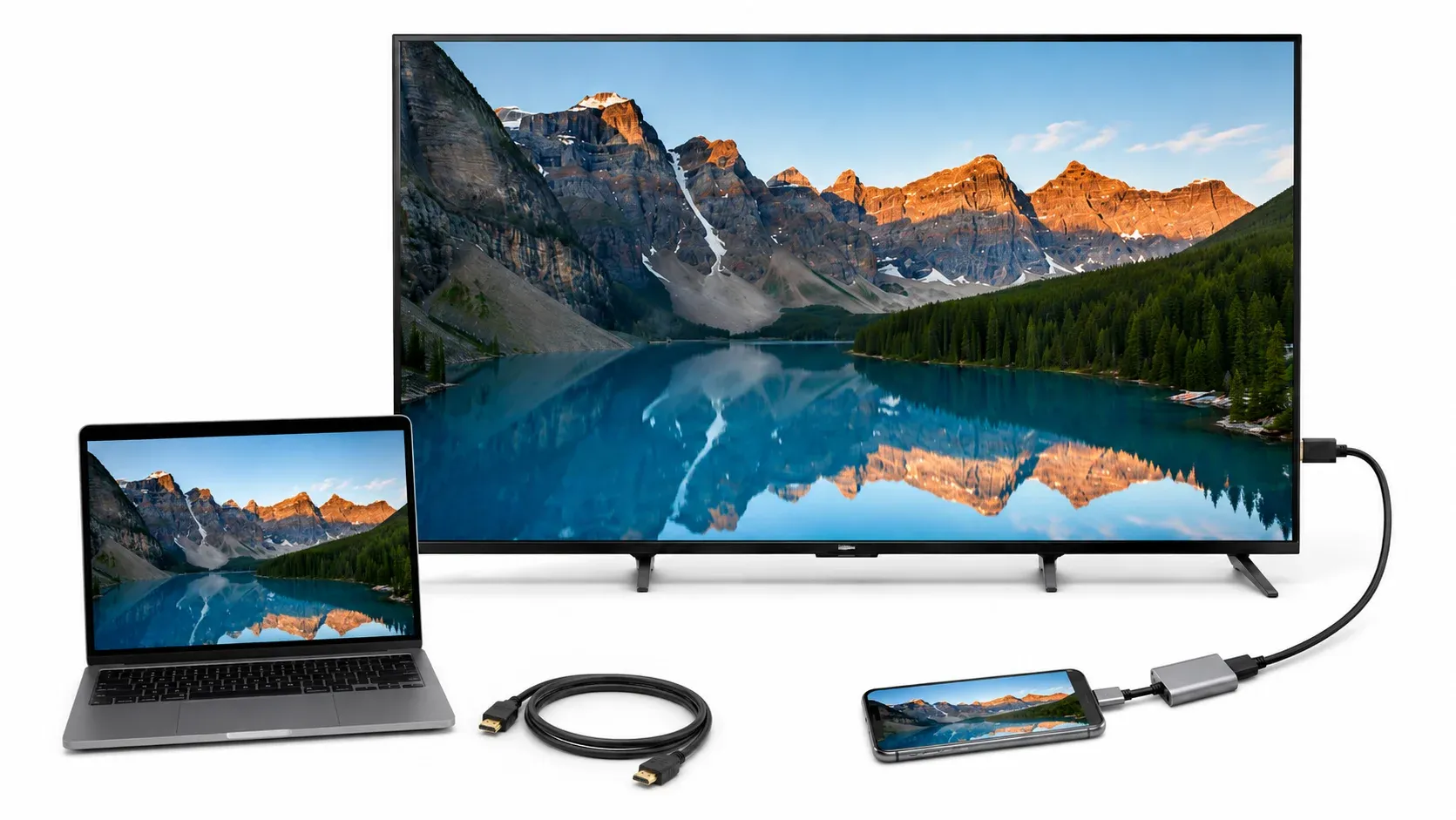 how to start screen mirroring with HDMI cable