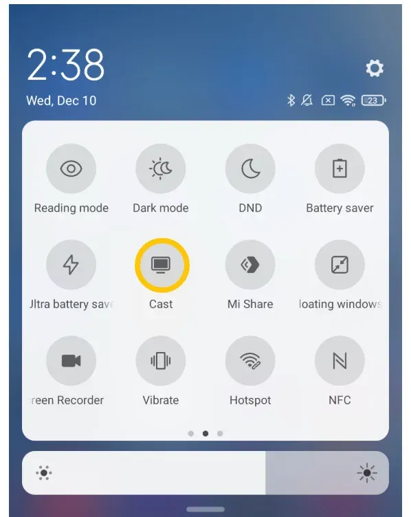 Cast feature on iPhone