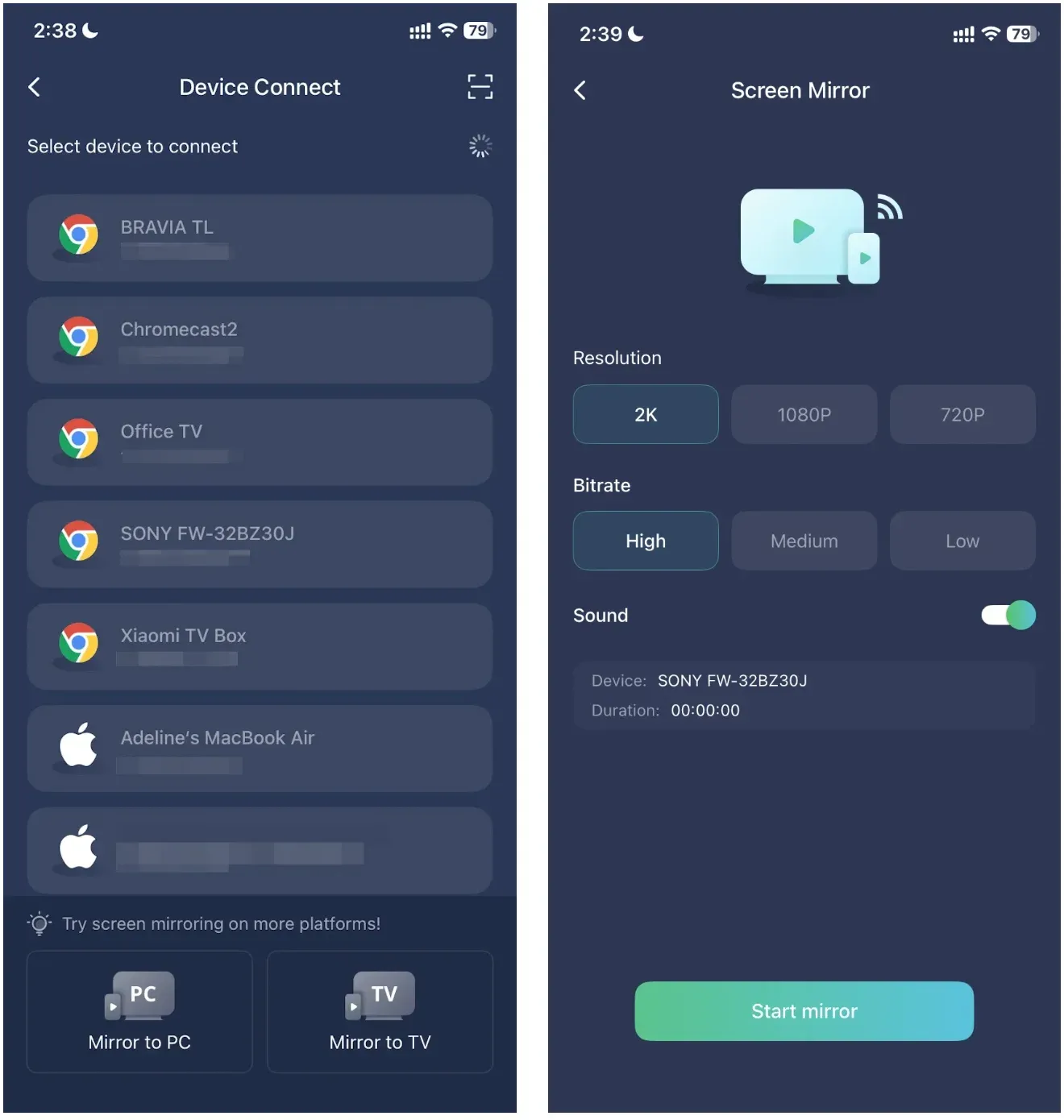 how to use PigeonCast on iPhone