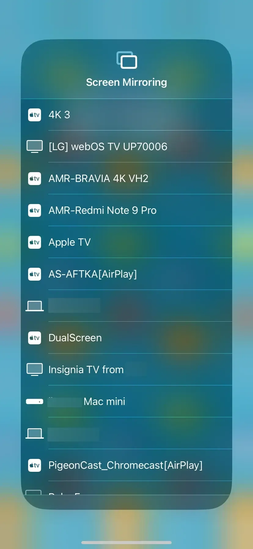 Device list