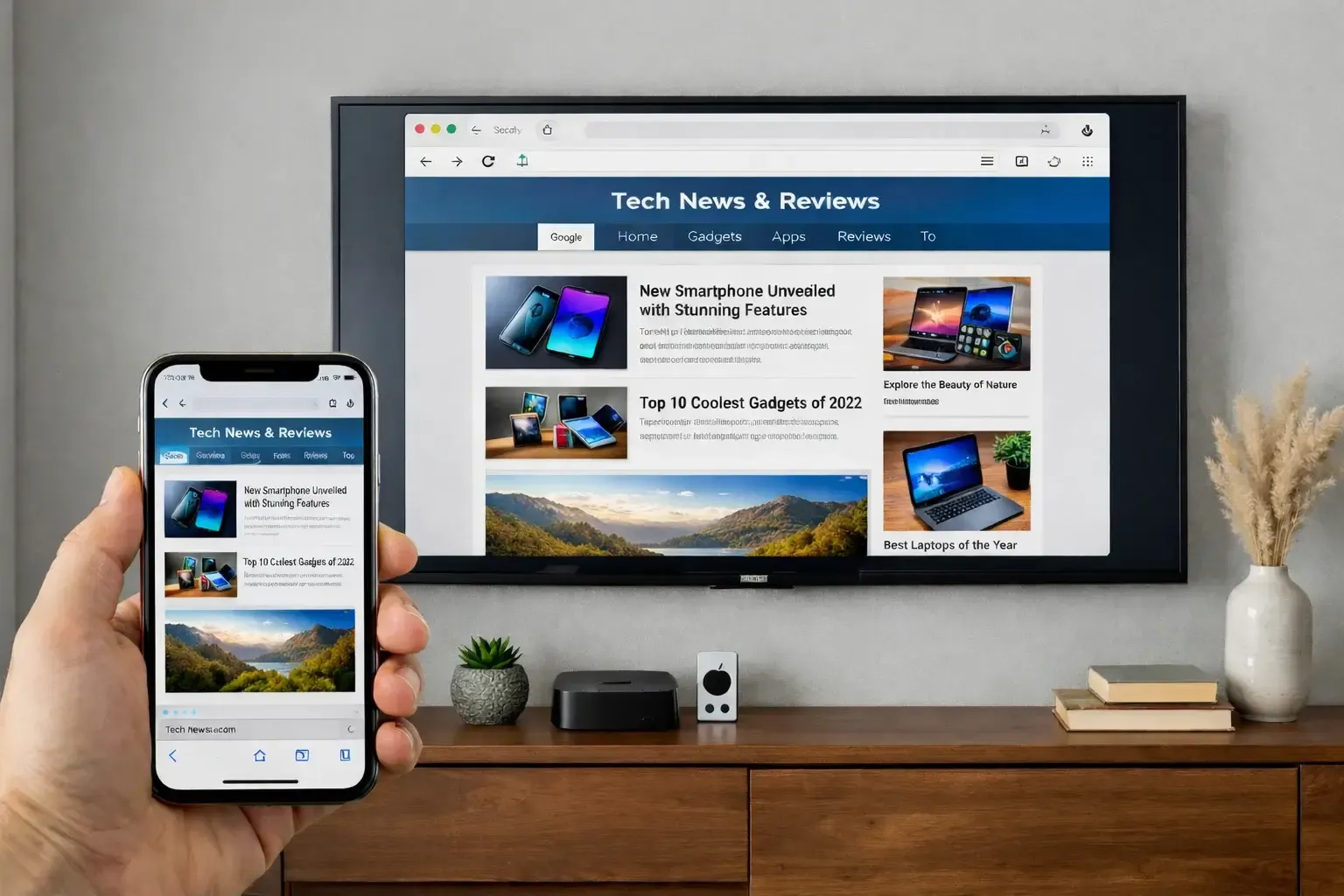 Mirror a web browser on Apple TV from iPhone