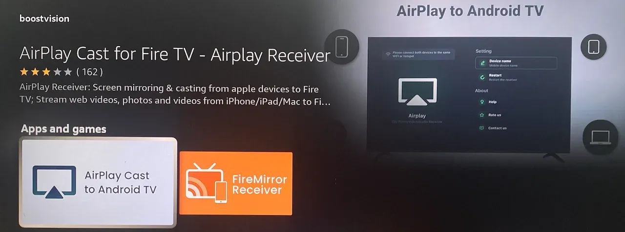 AirPlay für Fire TV im Amazon Appstore finden