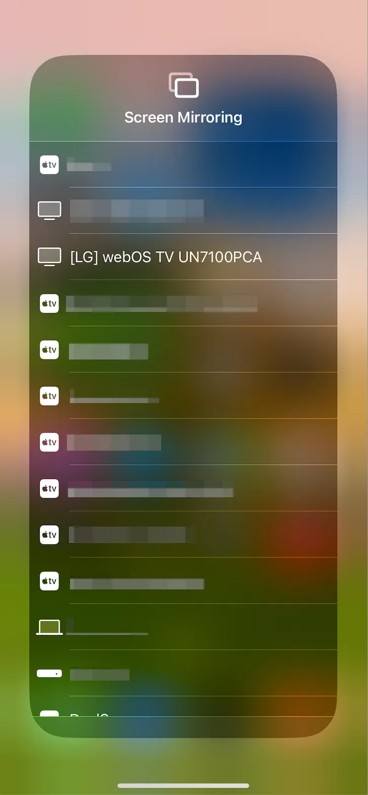 screen mirror iPhone to LG TV via AirPlay