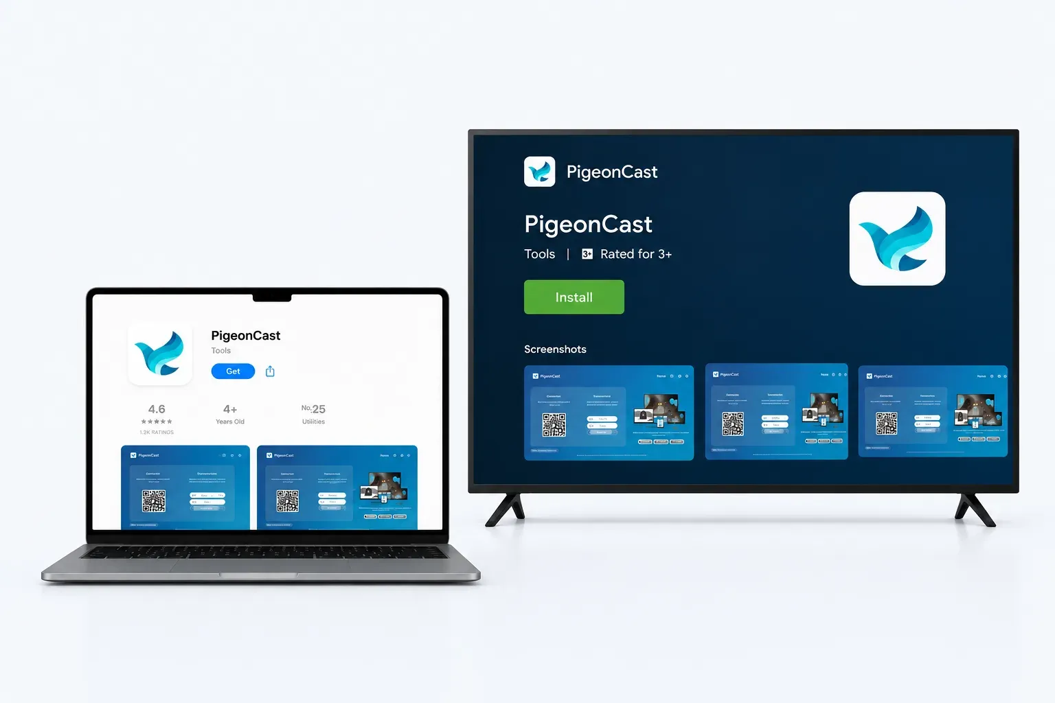 download PigeonCast from the official app store