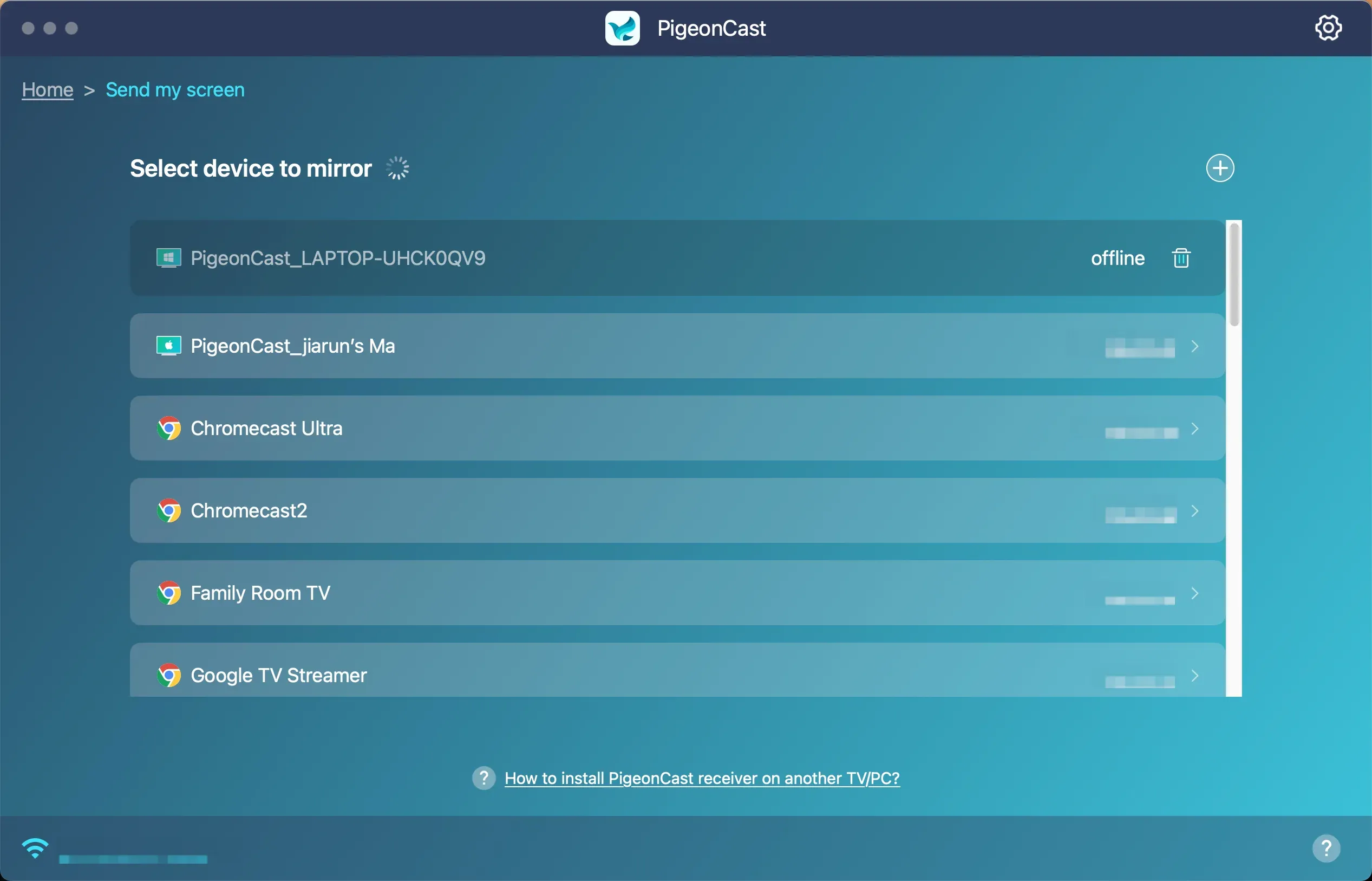 many devices are detected by PigeonCast