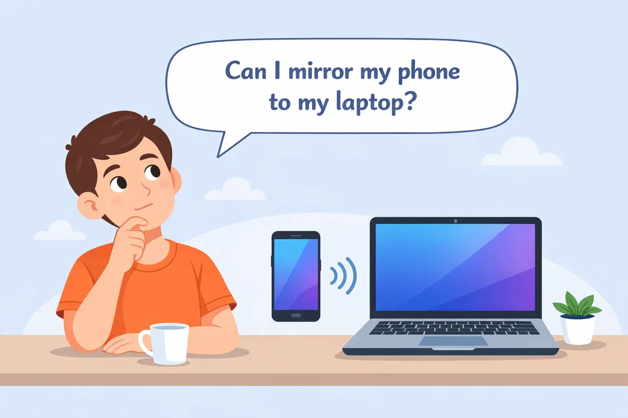 can I mirror my phone to my laptop