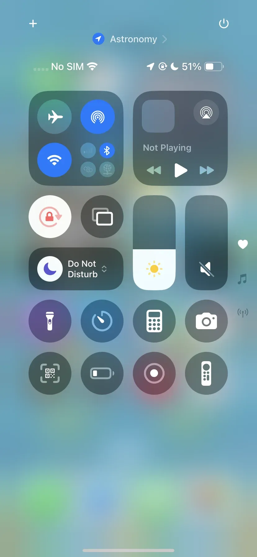 iPhone's Control Center