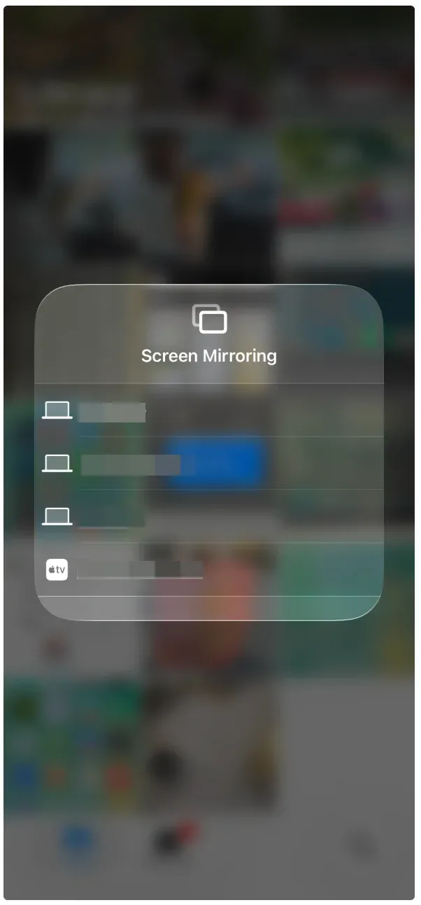enable Screen Mirroring on iPhone