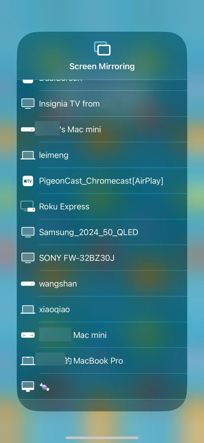 Device list