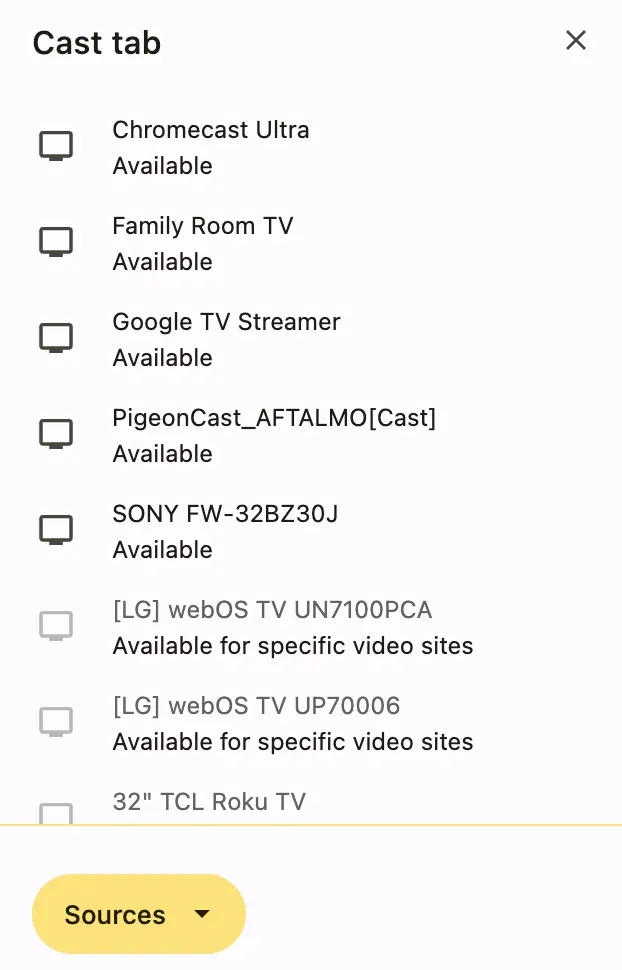 device list