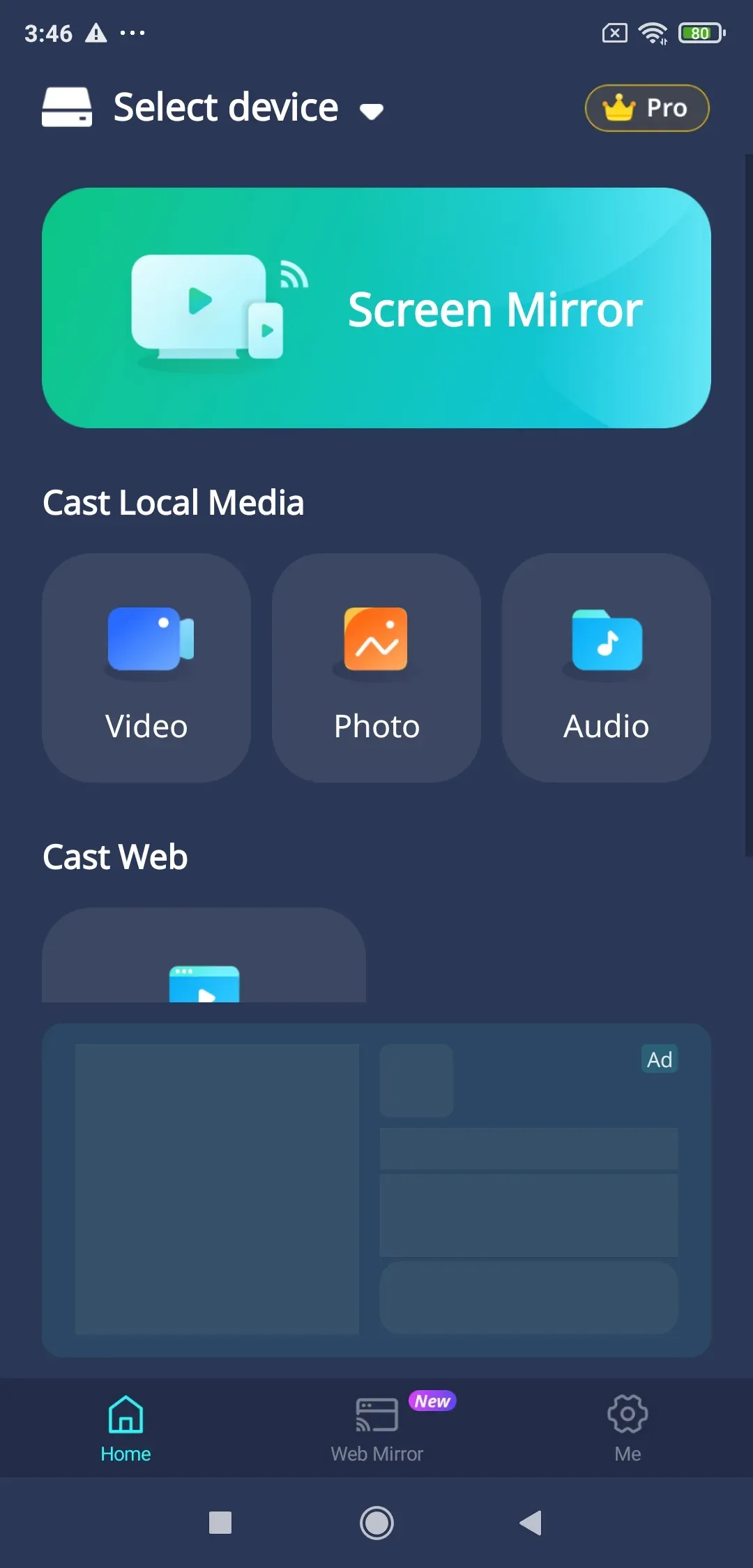 open PigeonCast on Android
