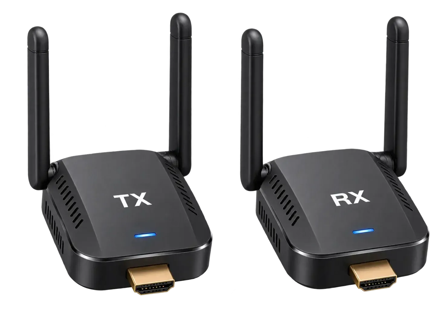 wireless HDMI is compond of a transmitter (TX) and a receiver (RX)
