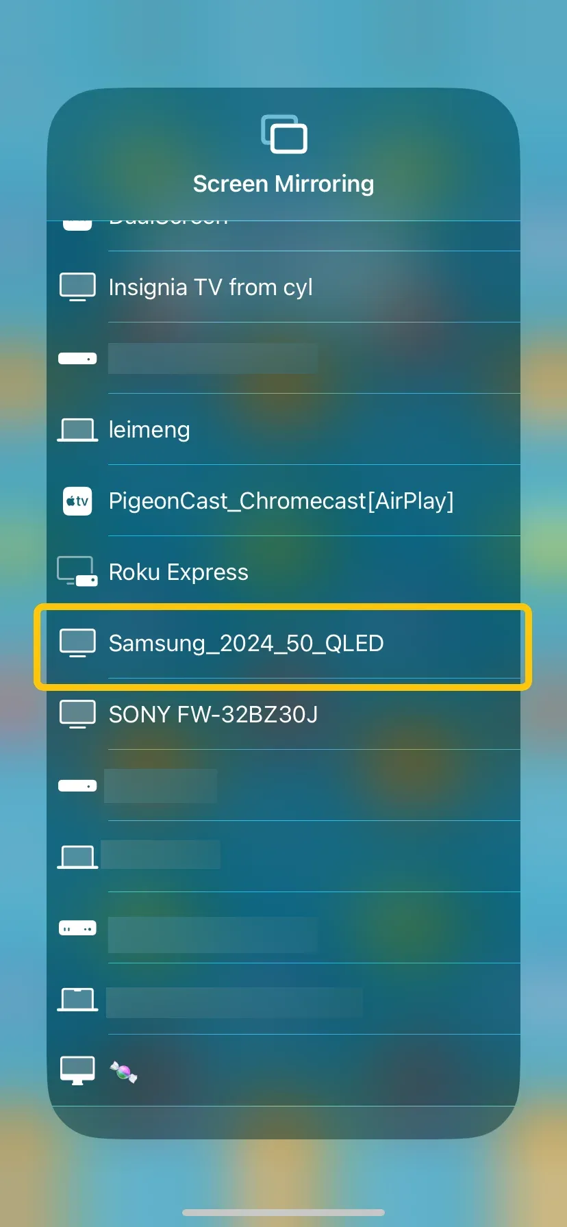 Device list