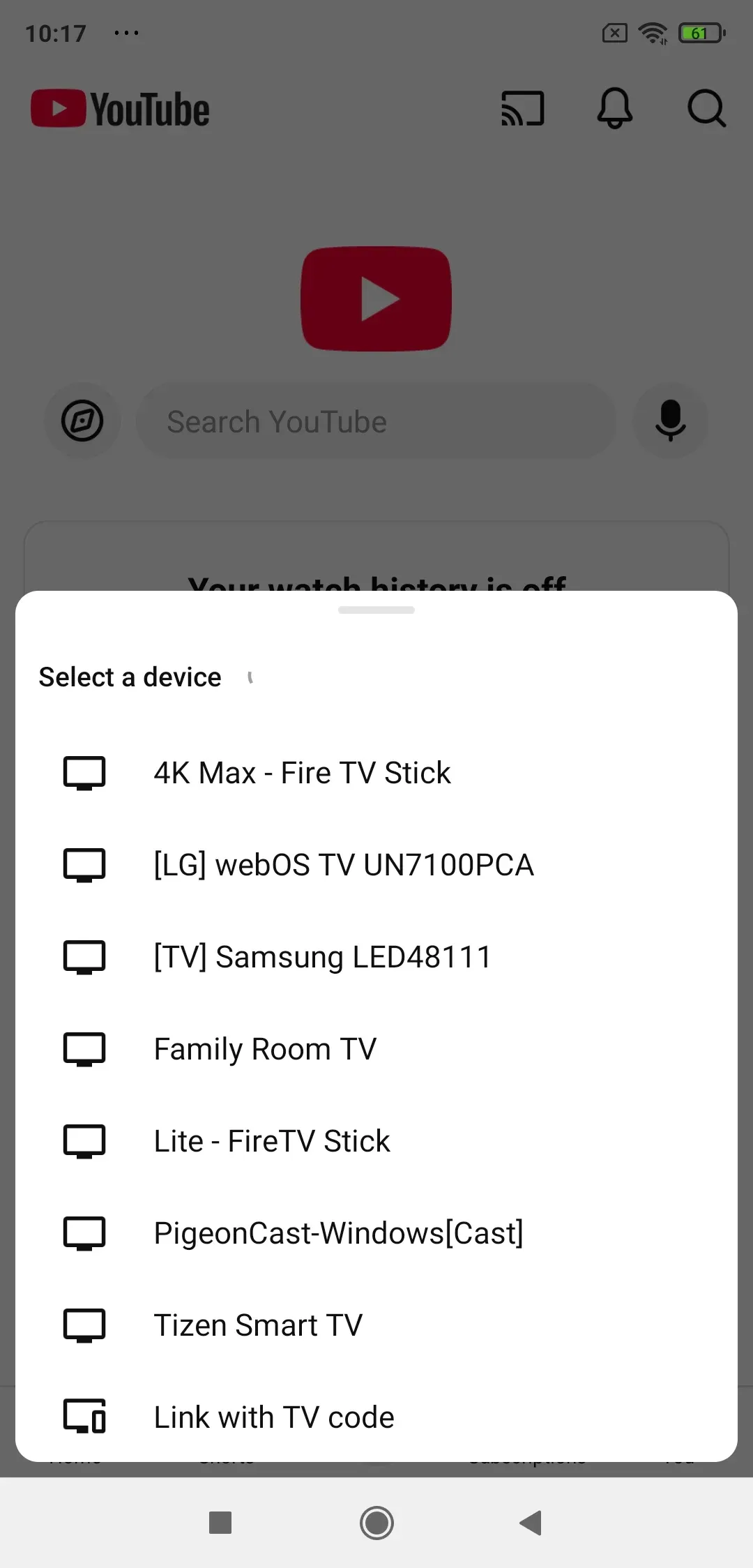 cast YouTube to PC with PigeonCast