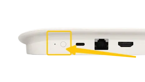 Reset button on Chromecast