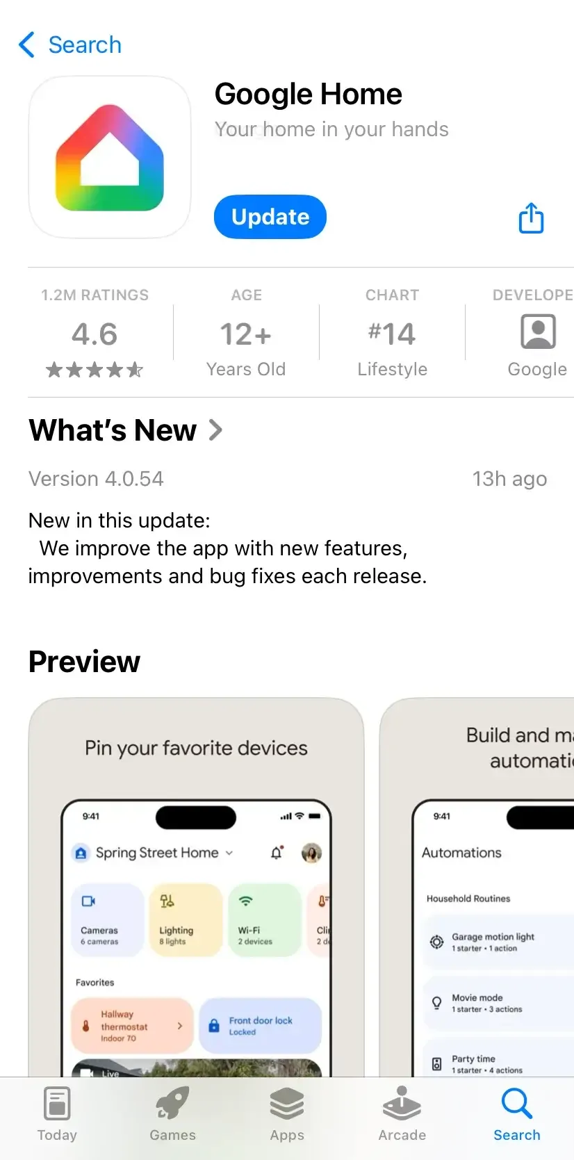 Google Home app