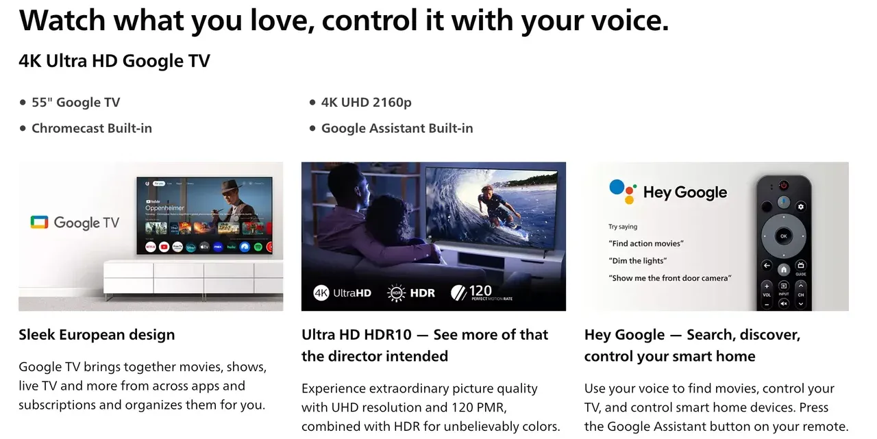 Philips Google TV specs