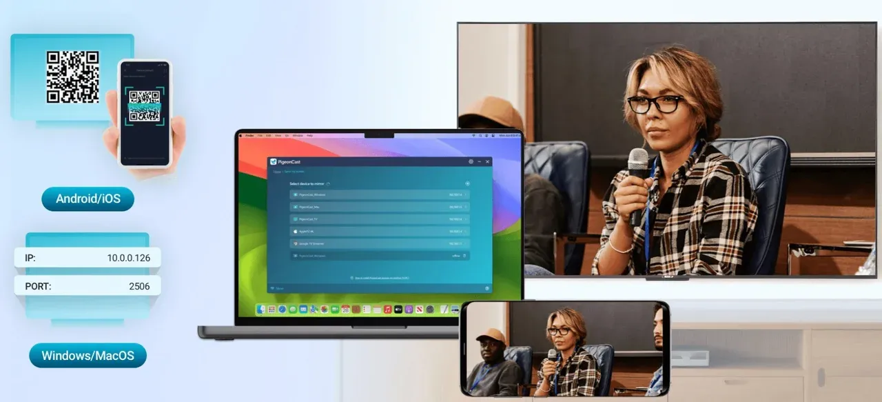 PigeonCast connects your devices wirelessly