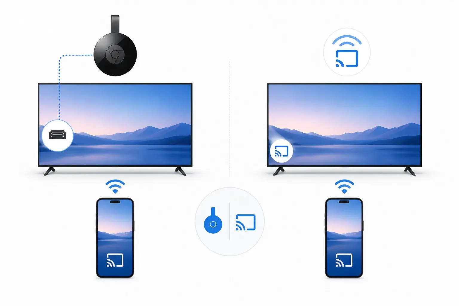 how to use Chromecast dongle and Google Cast