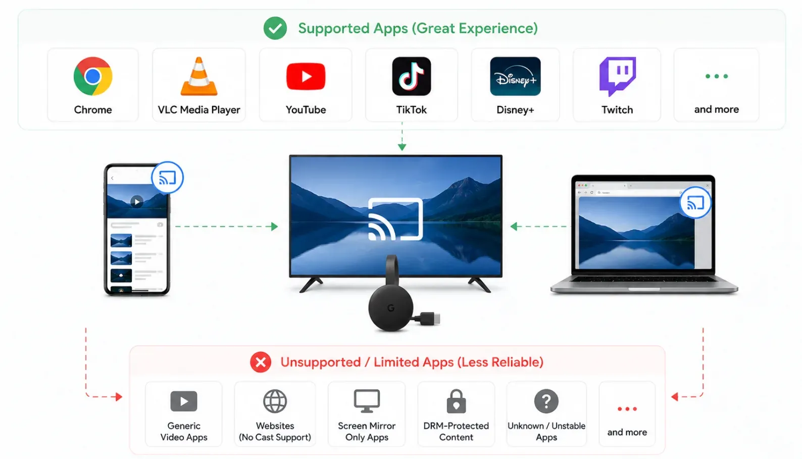 apps that support Chromecast