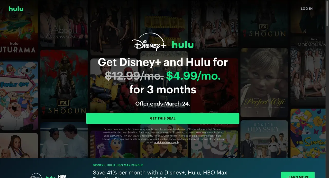 visit Hulu webpage