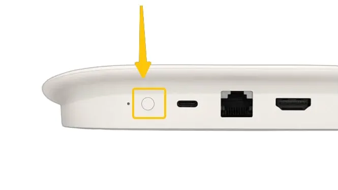 Reset button on Chromecast