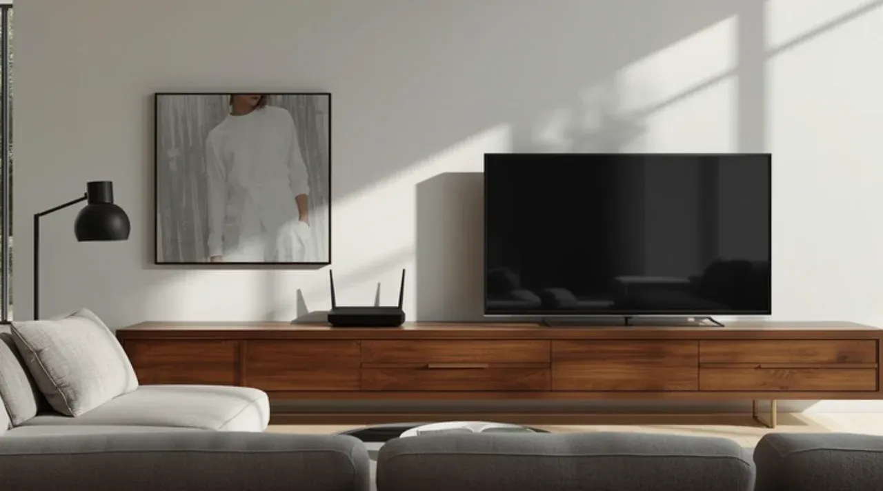 router and TV