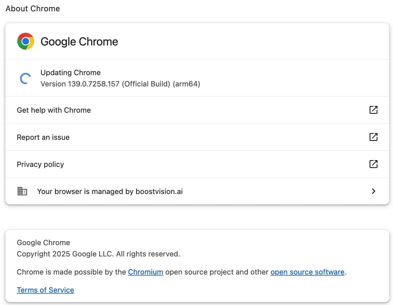 update Google Chrome