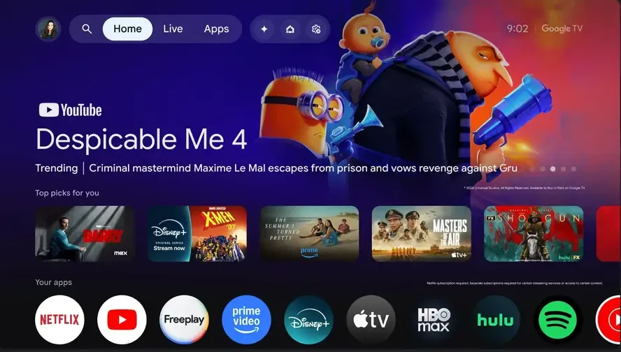Chromecast interface