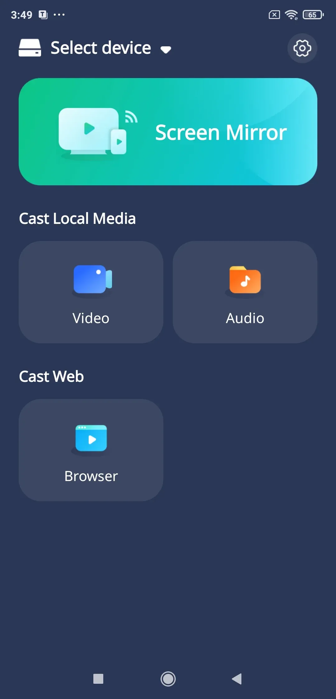 launch PigeonCast on phone
