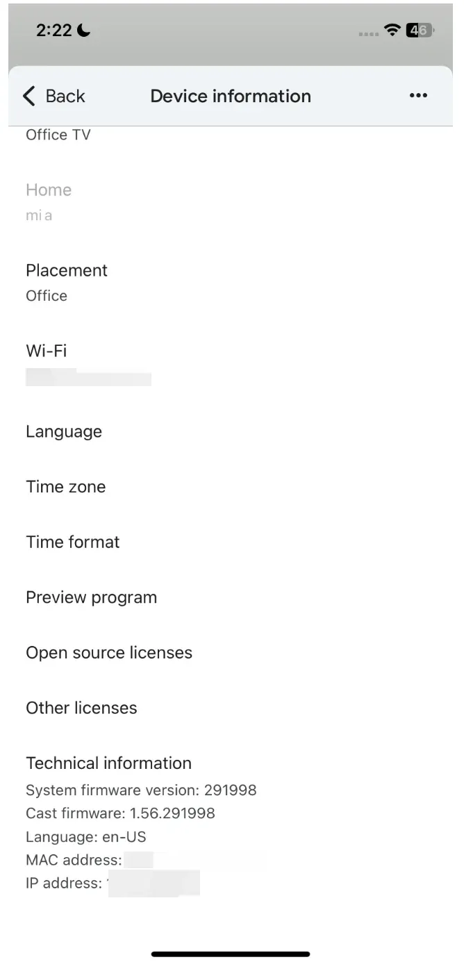 check device info