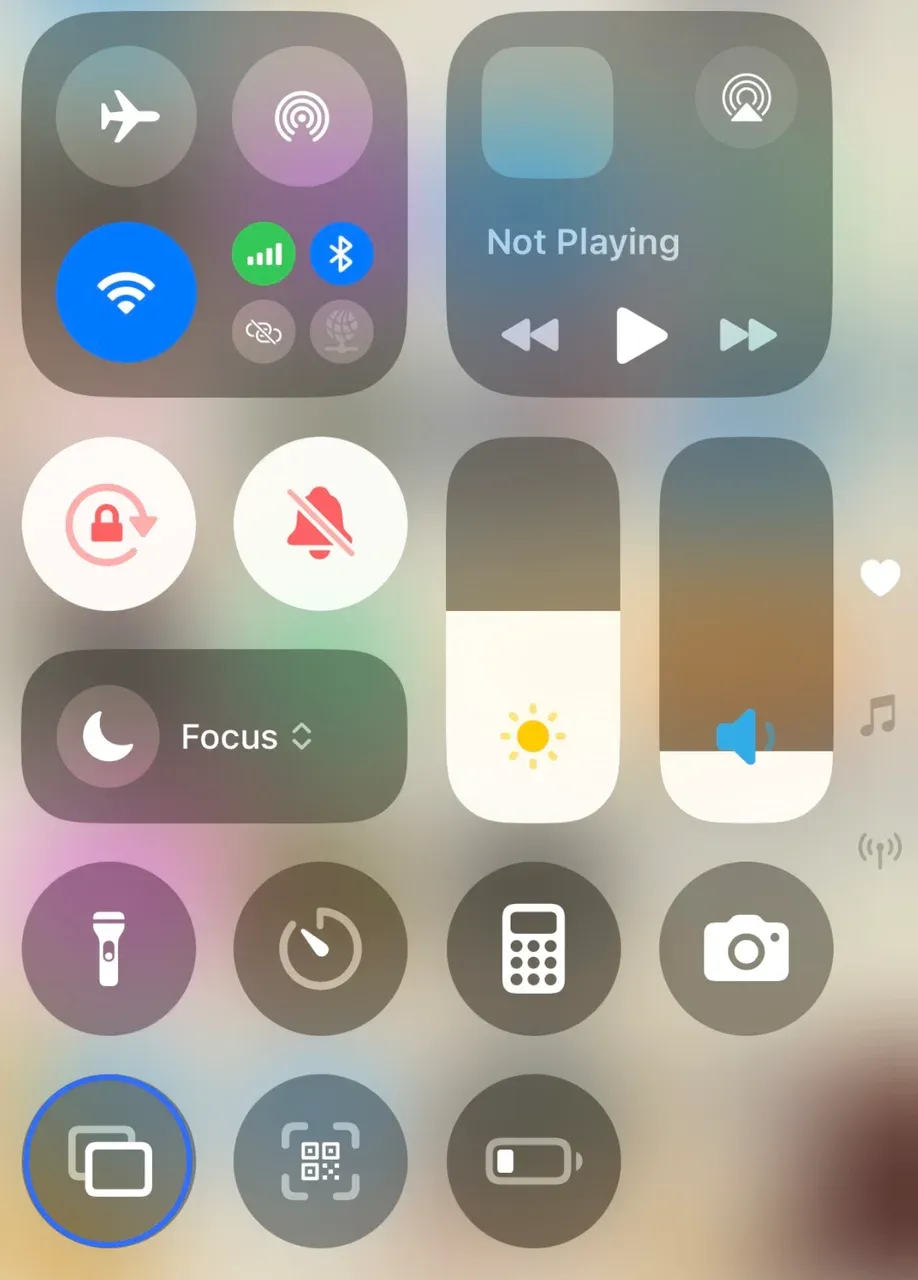 find Screen Mirroring on iPhone