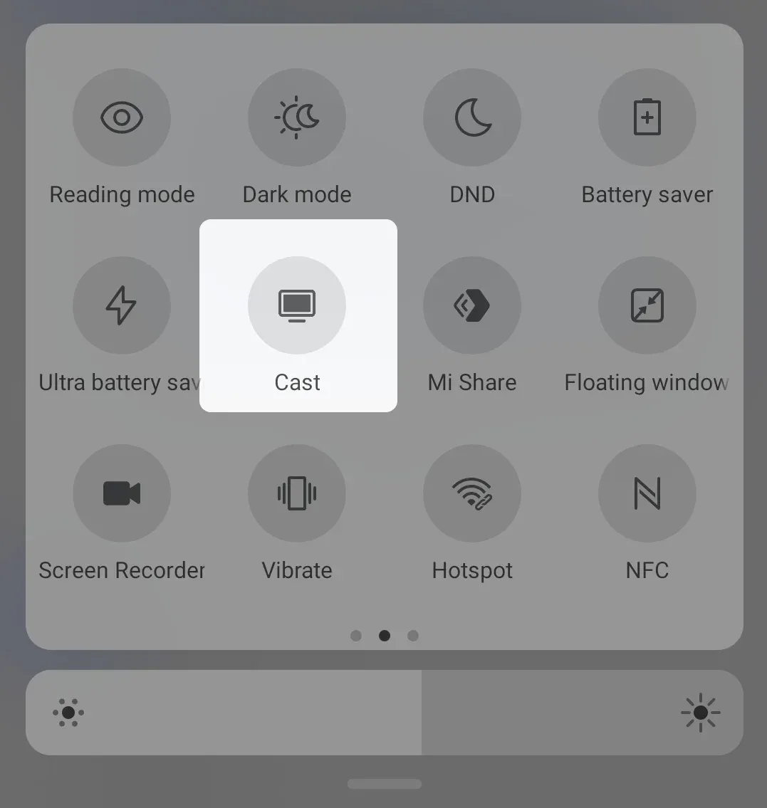 Cast option on Android