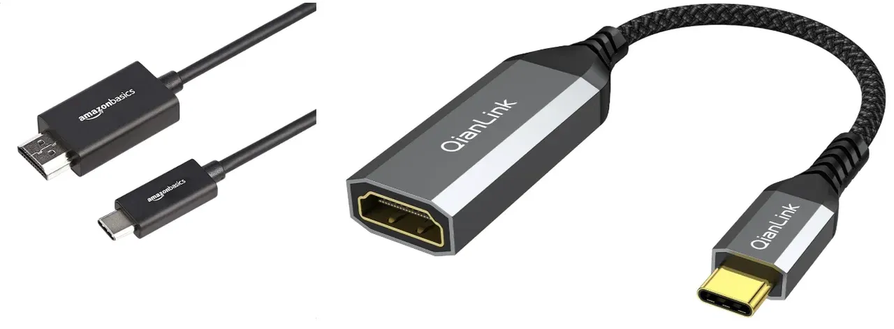 USB-C to HDMI adapter and MHL adapter