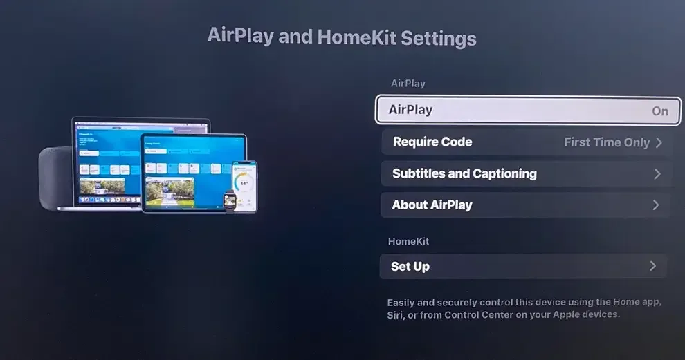 turn on AirPlay on Roku