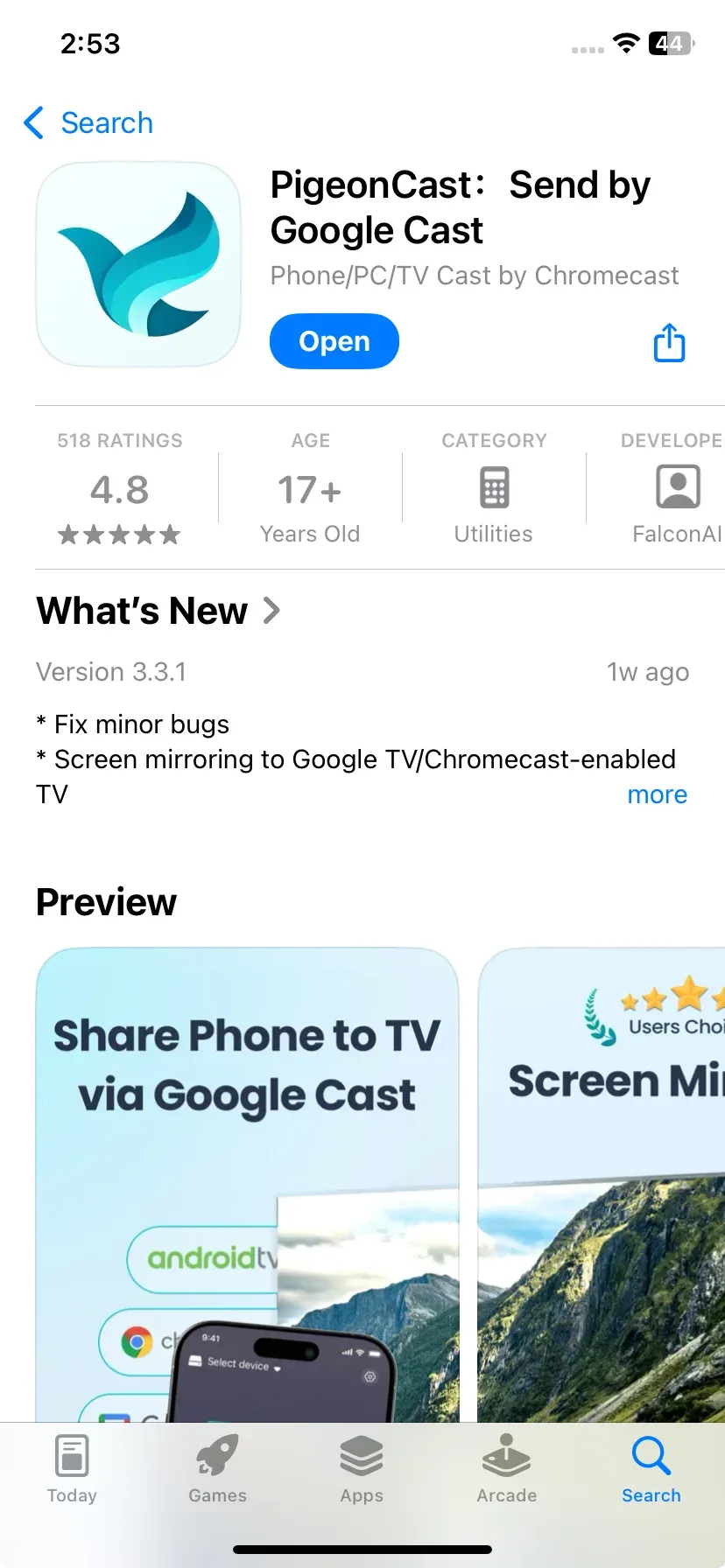 get PigeonCast from the app store
