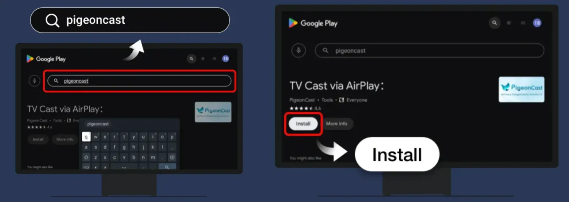 Download PigeonCast for Android TV on Google Play Store